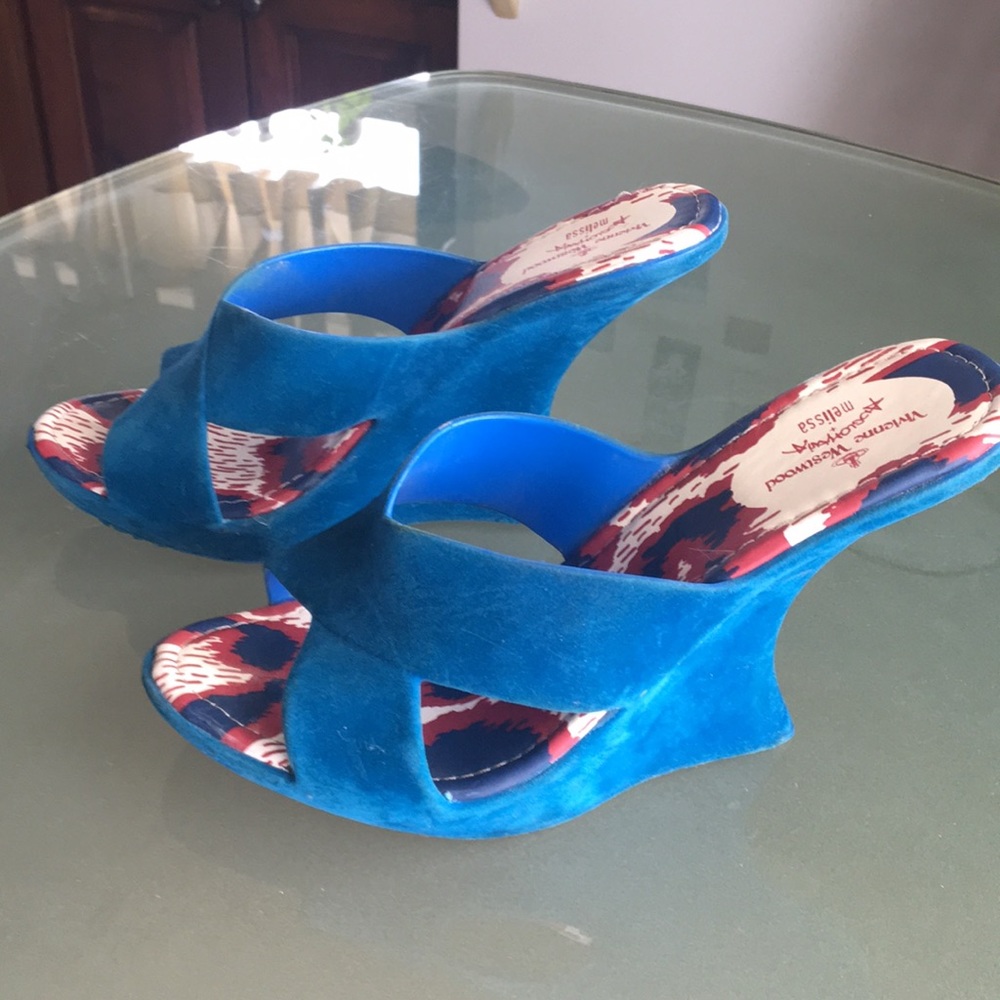 Vivienne Westwood Suede blue platform sandal